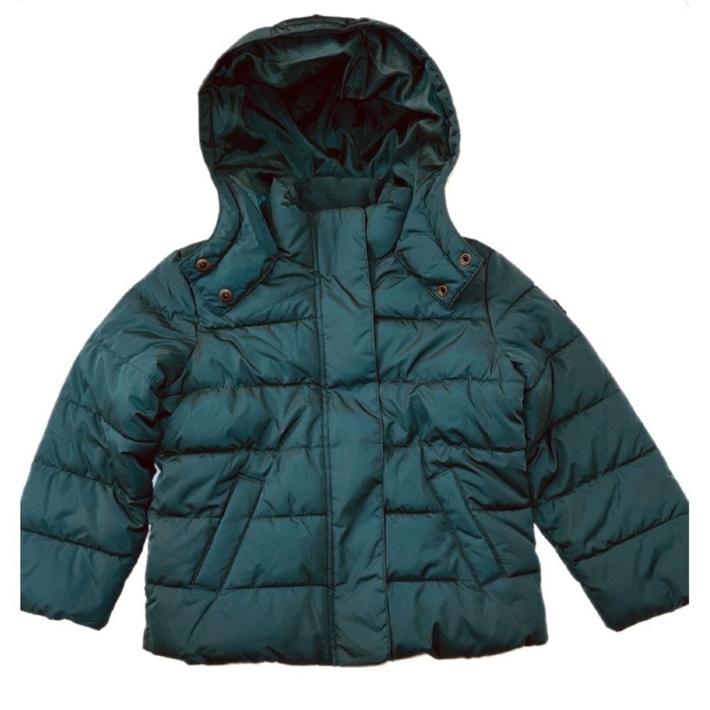 NWT Gap Puffer Jacket Kids Size‎ S Teal Cold Control Max Water Resistant Coat